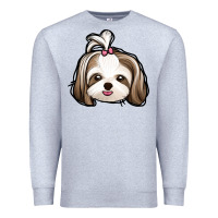 Heather Grey shih tzu Premium Sweatshirt - Jasminsmagicworld