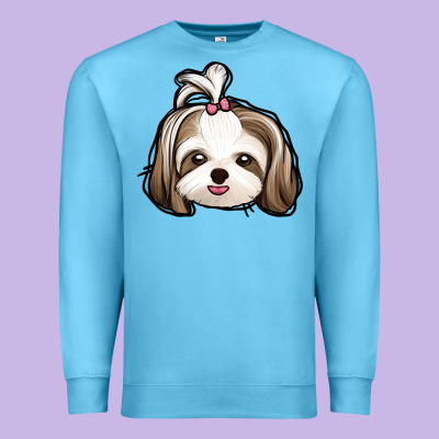 Shih Tzu Premium Sweatshirt Designed By Jasminsmagicworld