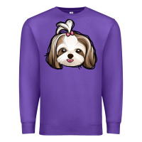 Purple shih tzu Premium Sweatshirt - Jasminsmagicworld