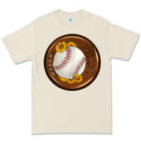 Bone baseball with sunflower round earrings Premium Tee - BundleAndBundleShop