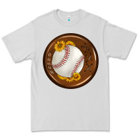 Dove Grey baseball with sunflower round earrings Premium Tee - BundleAndBundleShop