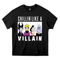 Black chillin like a villain Heavy Core Tee - linhVisuals