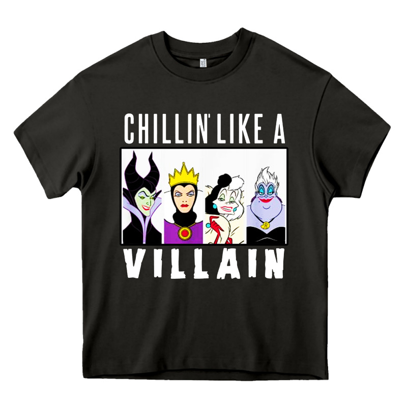 Chillin Like A Villain Heavy Core Tee by linhVisuals | Teevron