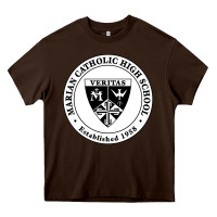 Chocolate Brown marian catholic high school Heavy Core Tee - linhVisuals