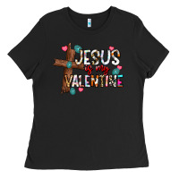 Black jesus is my valentine Ladies Tee - CowhideDigitalArt