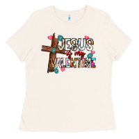 Bone jesus is my valentine Ladies Tee - CowhideDigitalArt
