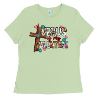 Matcha jesus is my valentine Ladies Tee - CowhideDigitalArt