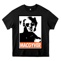 Black macgyver Heavy Core Tee - linhVisuals