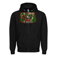 Black donkey christmas Zipper Hoodie - Jasminsmagicworld