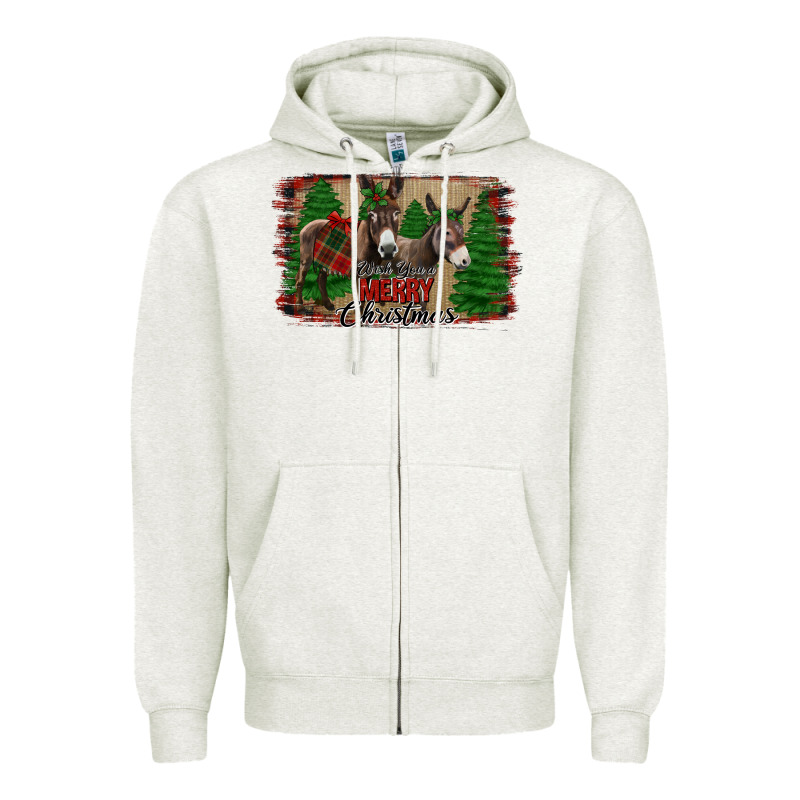 Donkey Christmas Zipper Hoodie by Jasminsmagicworld | Teevron