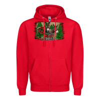 Red donkey christmas Zipper Hoodie - Jasminsmagicworld