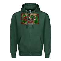 Sports Green donkey christmas Zipper Hoodie - Jasminsmagicworld