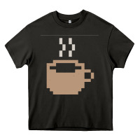 Asphalt pixel coffee Heavy Core Tee - linhVisuals