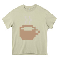 Mossy pixel coffee Heavy Core Tee - linhVisuals