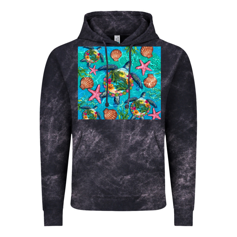 Turtle Summer Seashells Starfish Seaweed Vintage Hoodie by Artiststas | Teevron