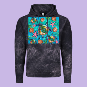 Turtle Summer Seashells Starfish Seaweed Vintage Hoodie Designed By Artiststas