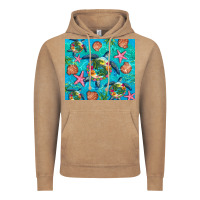 Vintage Coffee Turtle summer seashells starfish seaweed Vintage Hoodie - Artiststas