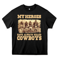 My Heroes Have Always Killed Cowboys Retro Heavy Core Tee | Teevron