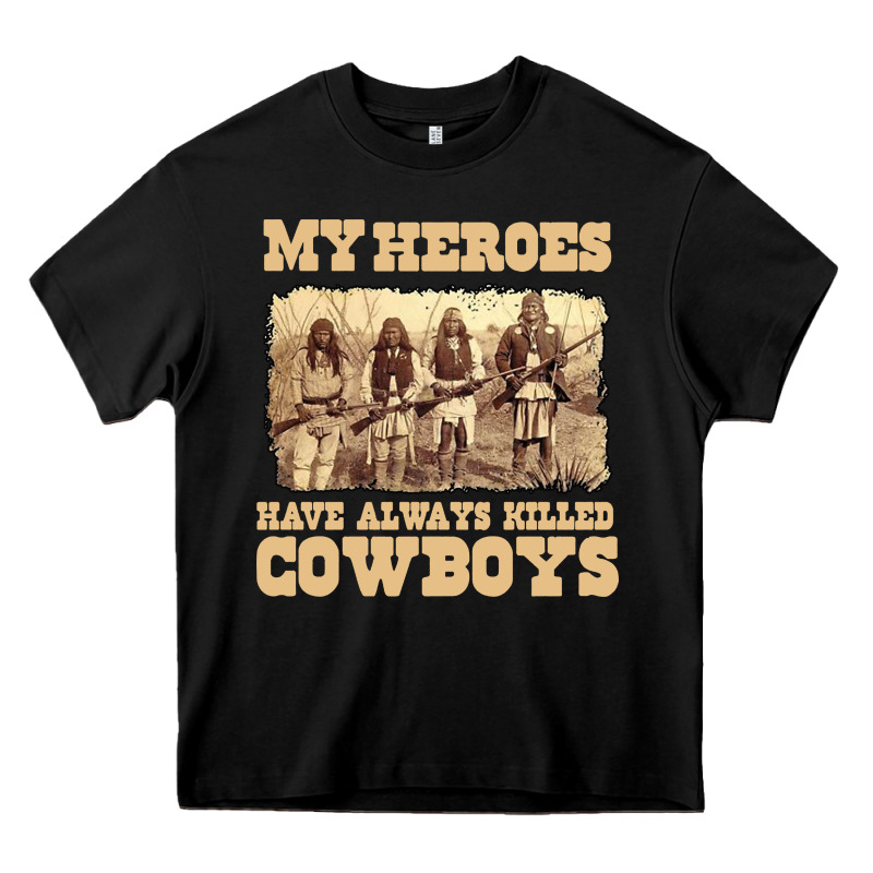 My Heroes Have Always Killed Cowboys Retro Heavy Core Tee by linhVisuals | Teevron