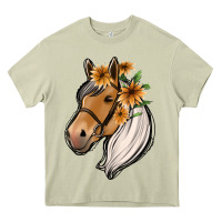 Mossy floral horse Heavy Core Tee - Jasminsmagicworld
