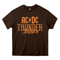 Chocolate Brown thunderstruck Heavy Core Tee - linhVisuals