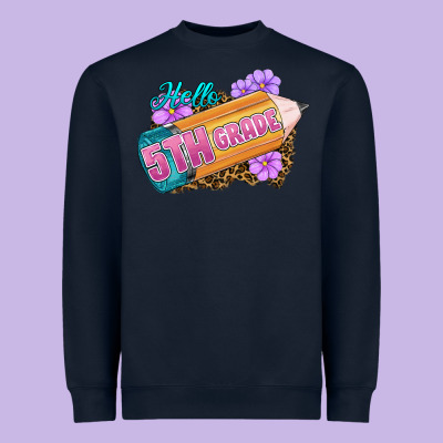 Hello 5th Grade Heavyweight Sweatshirt Designed By Ranaportraitstore