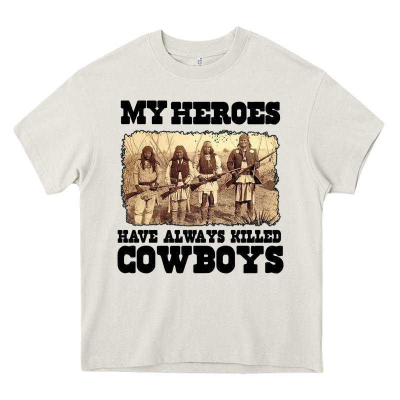 My Heroes Have Always Killed Cowboys Retro Heavy Core Tee by linhVisuals | Teevron