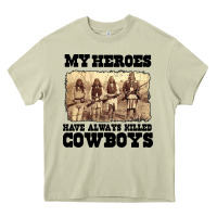 Mossy my heroes have always killed cowboys retro Heavy Core Tee - linhVisuals