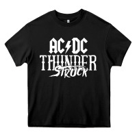 Black the thunderstruck Heavy Core Tee - linhVisuals