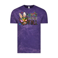 Cloud Purple Happy Easter Y'all Vintage Tee - CowhideDigitalArt