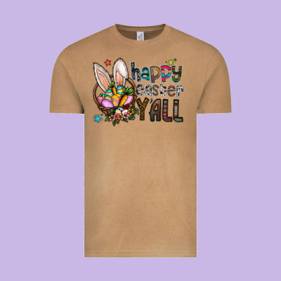Happy Easter Y'all Vintage Tee Designed By Cowhidedigitalart