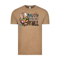 Vintage Coffee Happy Easter Y'all Vintage Tee - CowhideDigitalArt