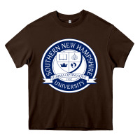 Chocolate Brown Southern New Hampshire University Heavy Core Tee - linhVisuals