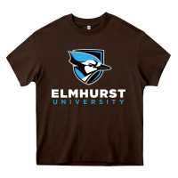 Chocolate Brown elmhurst university Heavy Core Tee - linhVisuals