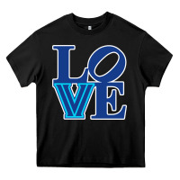 Black villanova love Heavy Core Tee - linhVisuals