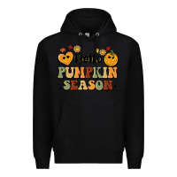 Black hello pumpkin season Premium Hoodie - BarkalooDesign
