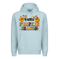 Blue Mist hello pumpkin season Premium Hoodie - BarkalooDesign