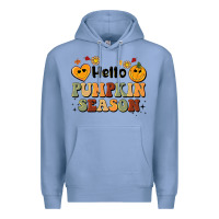Colony Blue hello pumpkin season Premium Hoodie - BarkalooDesign