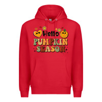 Red hello pumpkin season Premium Hoodie - BarkalooDesign