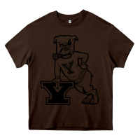 Chocolate Brown yale vintage Heavy Core Tee - linhVisuals