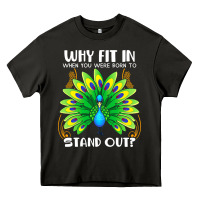 Asphalt peacock inspired beautiful color bird (3) Heavy Core Tee - linhVisuals