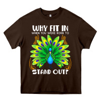 Chocolate Brown peacock inspired beautiful color bird (3) Heavy Core Tee - linhVisuals