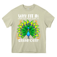 Mossy peacock inspired beautiful color bird (3) Heavy Core Tee - linhVisuals