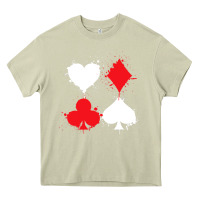 Mossy playing cards poker heart spade club Heavy Core Tee - linhVisuals
