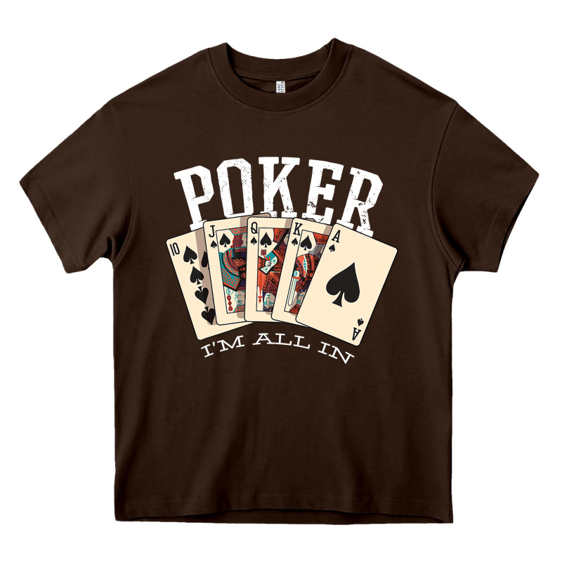 Poker All In Royal Flush Lucky Casino Heavy Core Tee by linhVisuals | Teevron