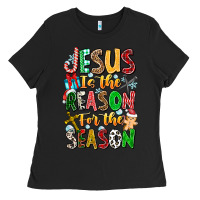 Black jesus is the reason for the season Ladies Tee - CowhideDigitalArt