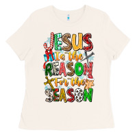 Bone jesus is the reason for the season Ladies Tee - CowhideDigitalArt