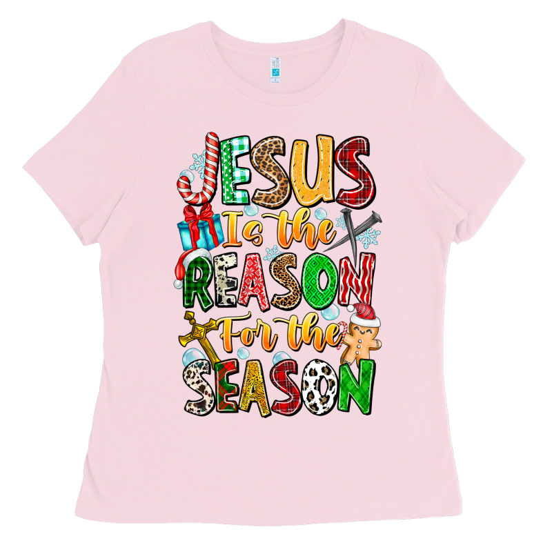 Jesus Is The Reason For The Season Ladies Tee by CowhideDigitalArt | Teevron