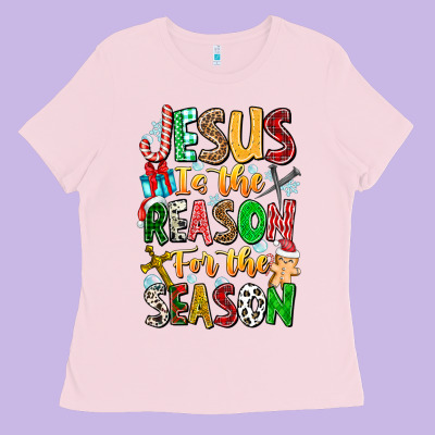 Jesus Is The Reason For The Season Ladies Tee Designed By Cowhidedigitalart