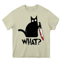 Mossy Halloween Cat With Knife What Heavy Core Tee - linhVisuals